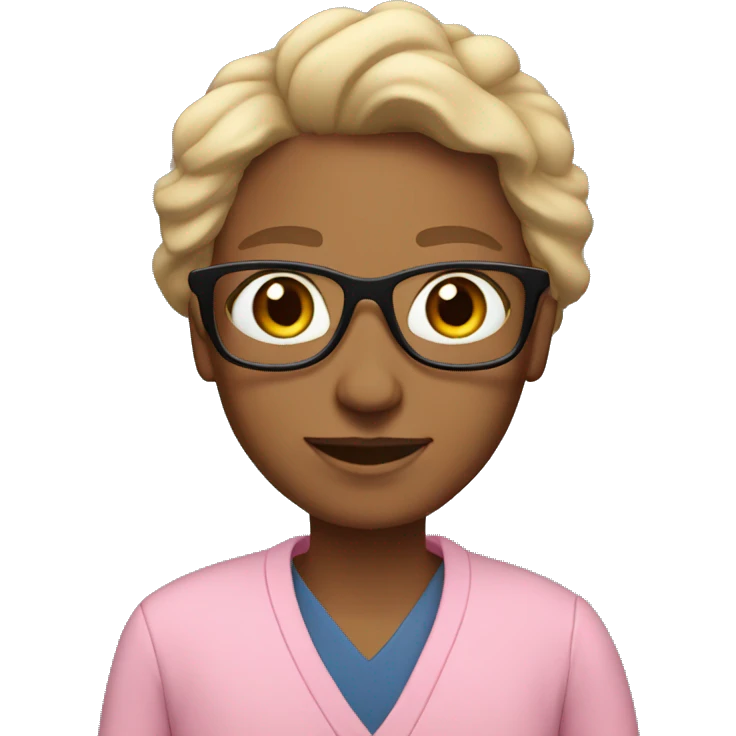 Teacher tan skin with pink sweater  emoji