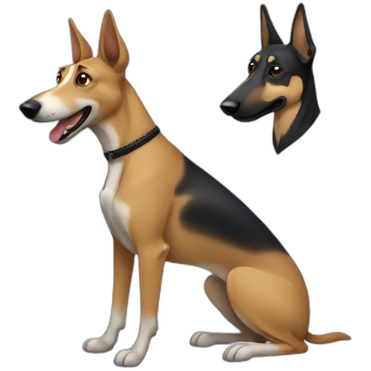 Greyhound and german shepherd emoji