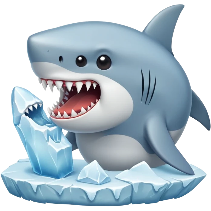 A shark eating icebear emoji