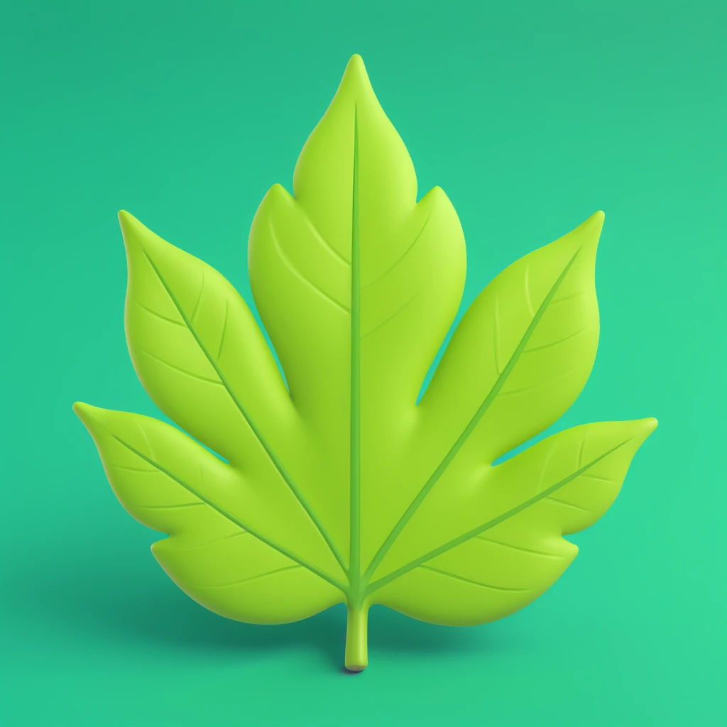 Лавровий лист green background  emoji