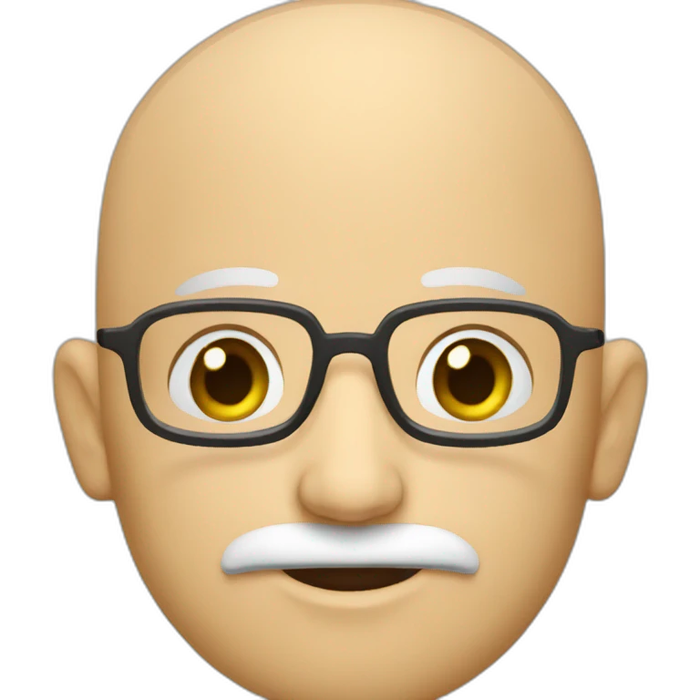 Bald Bearded professor emoji