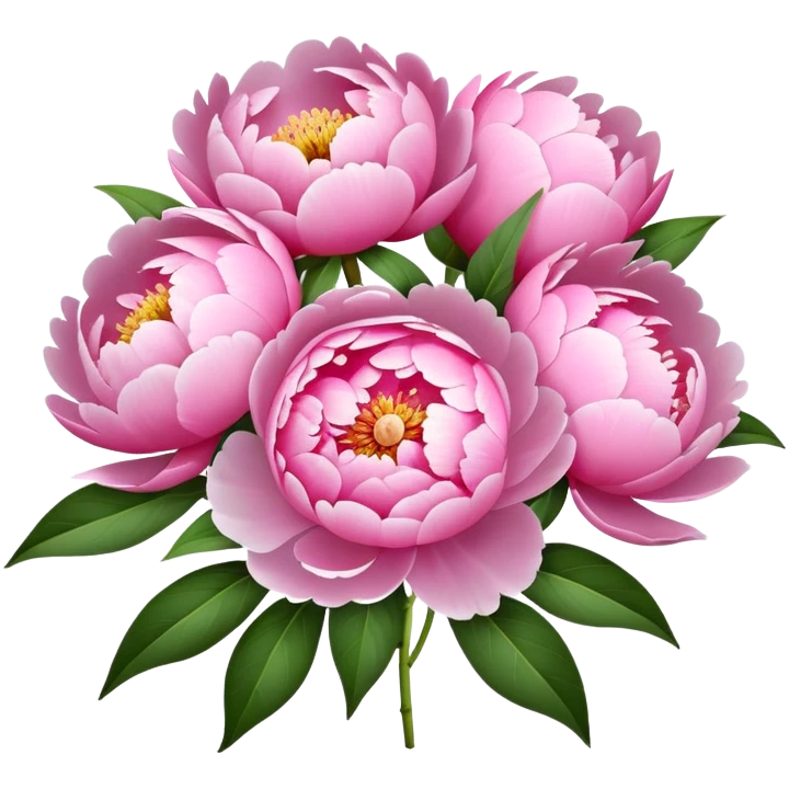 elegant bouquet of pink peonies emoji