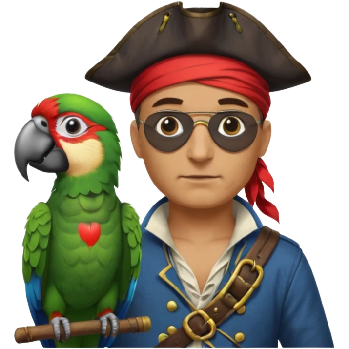 pirate and parrot emoji