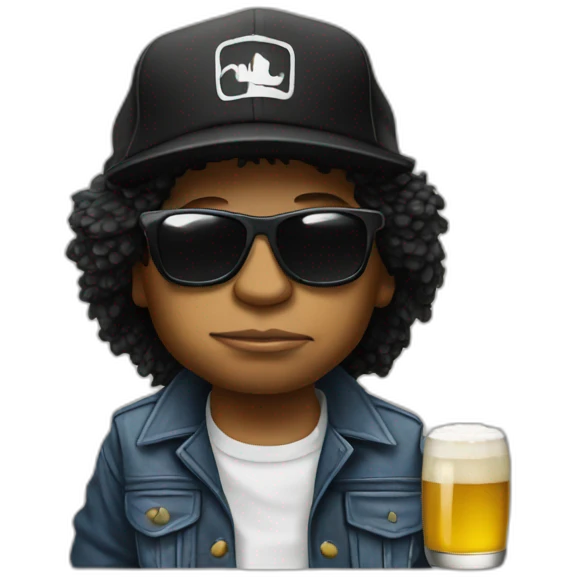 Eazy-E drinking beer emoji