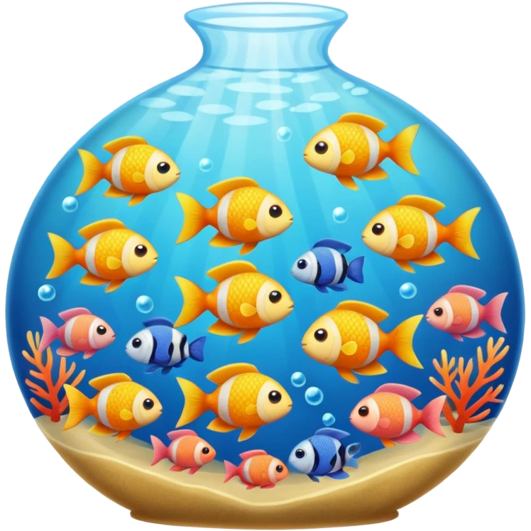 a net full of tropical fish. emoji