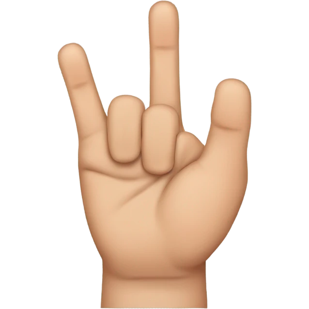 thumb, index and middle fingers u emoji