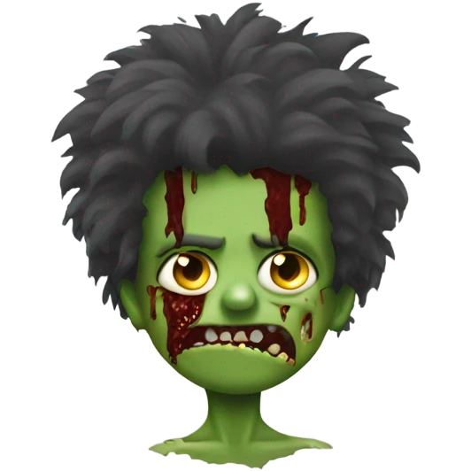 boy zombie big hair ate the shoulder emoji