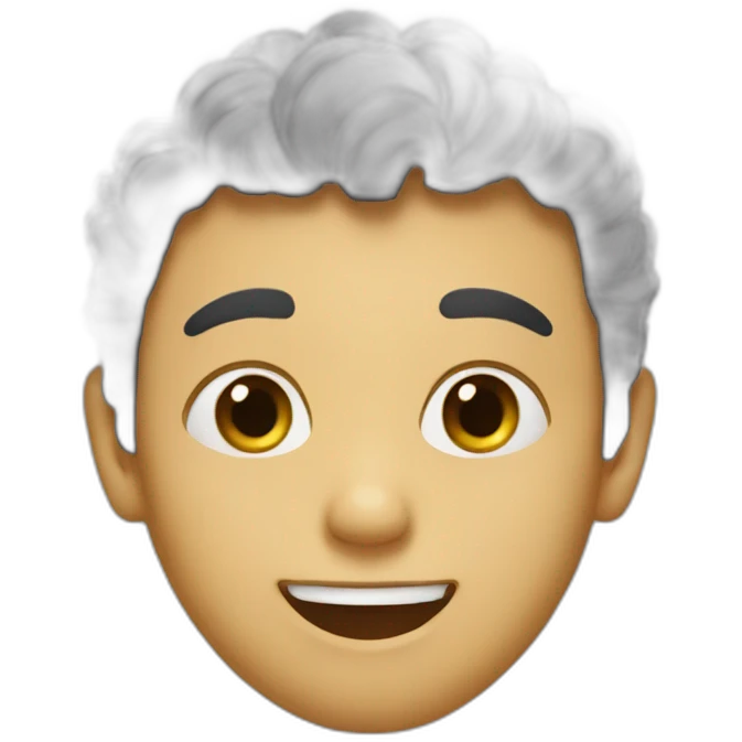 A silly boy emoji