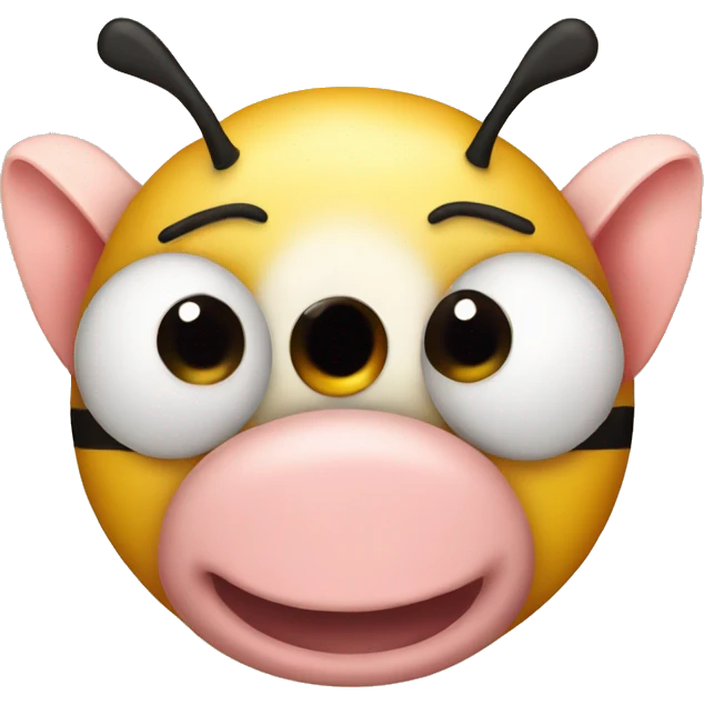 Bee with pig nose and tale emoji