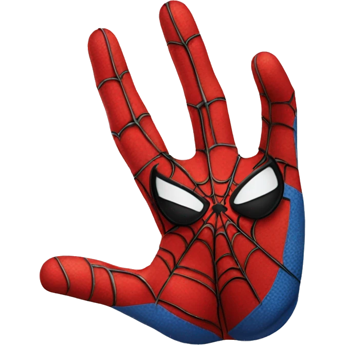 Spider man hand  emoji
