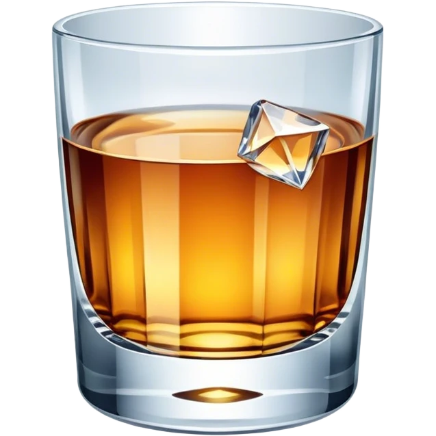 Crystal whiskey glass of water emoji
