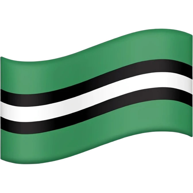 Make the flag of the Ural Republic, white, green, black emoji