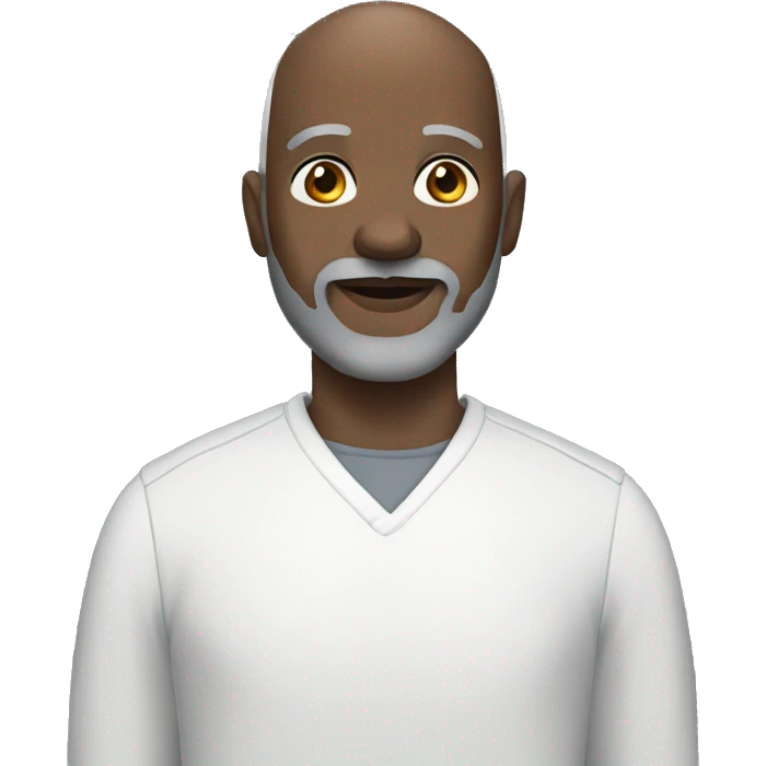 black bald man grey beard emoji