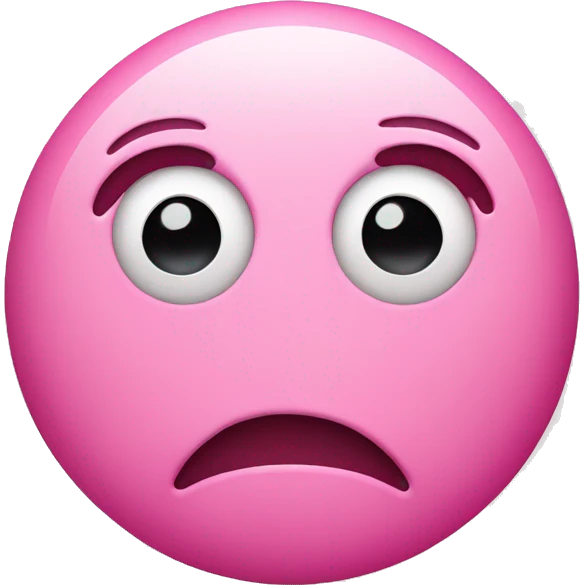 Pink smiley face sad  emoji