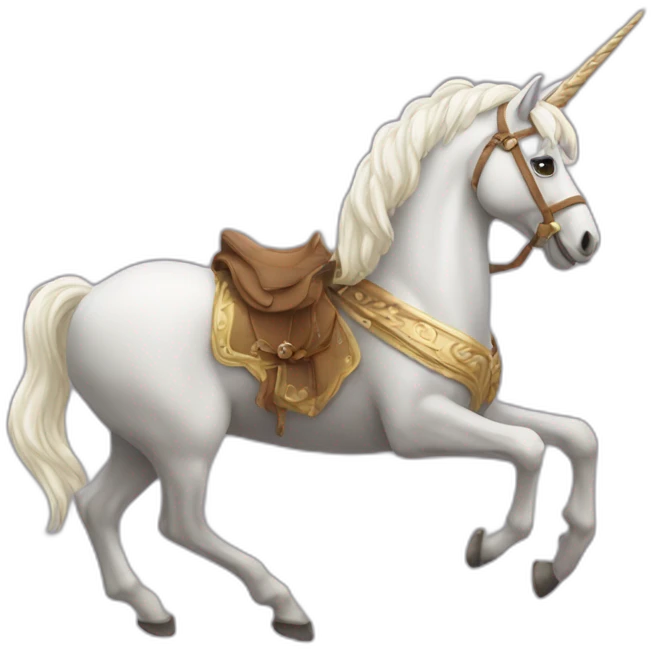 Squelette sur licorne emoji