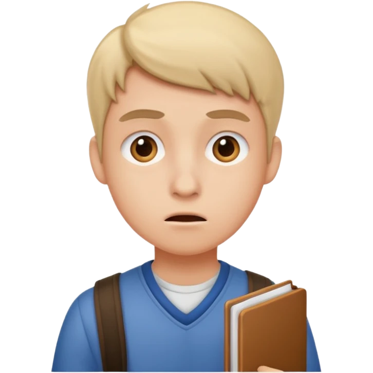 Make a student confused emoji