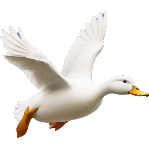Duck flying emoji