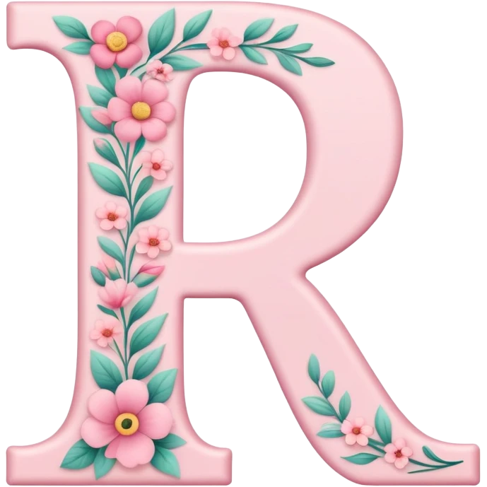Pink romantic alphabet letter emoji