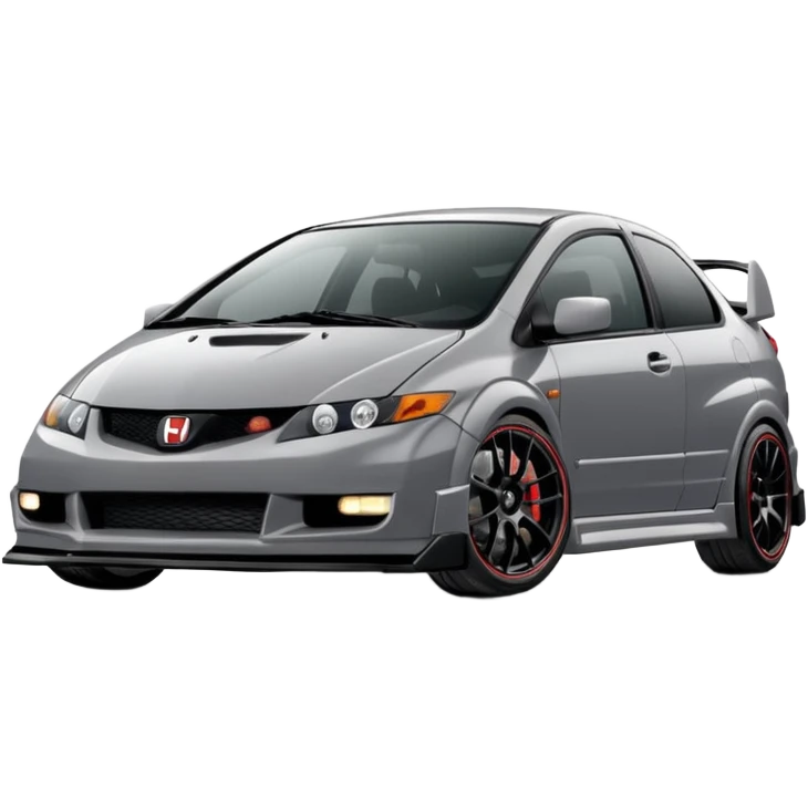 2004 grey Honda civic type r black rims without a spoiler or splitter emoji
