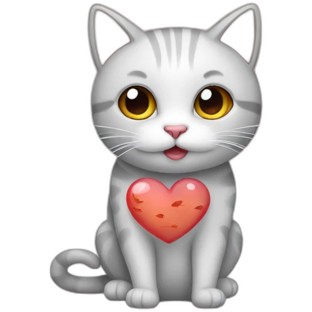 cat in love with fish emoji