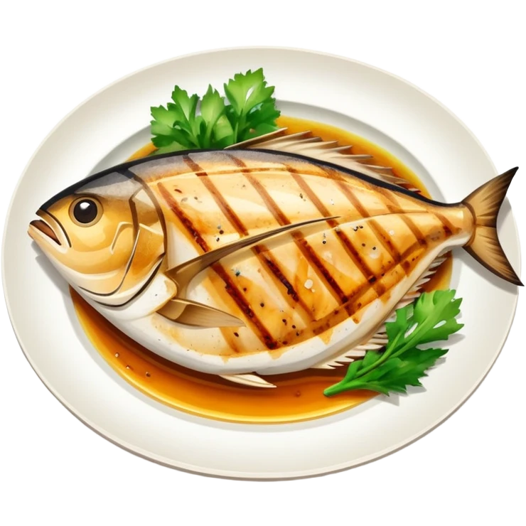 Plate of grilled yellowtail collar emoji