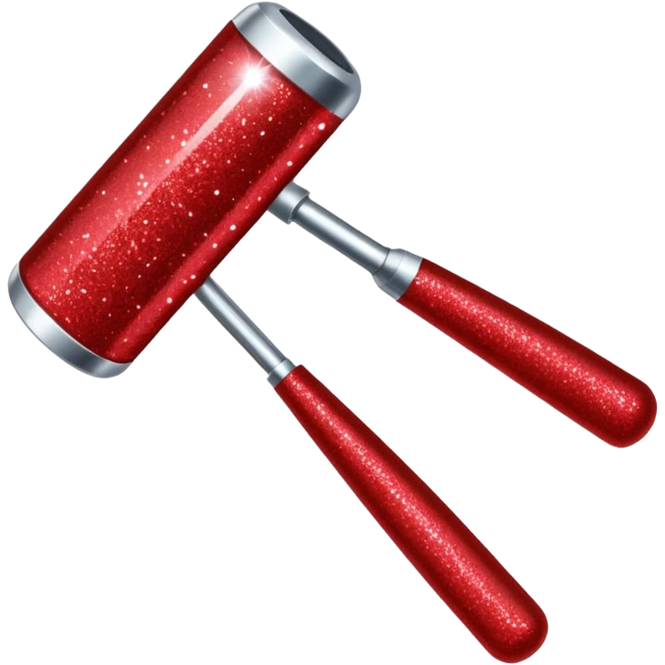red glitter tool office emoji