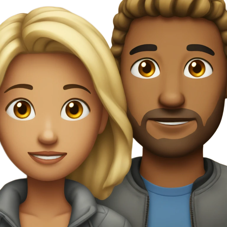 Long distance couple emoji