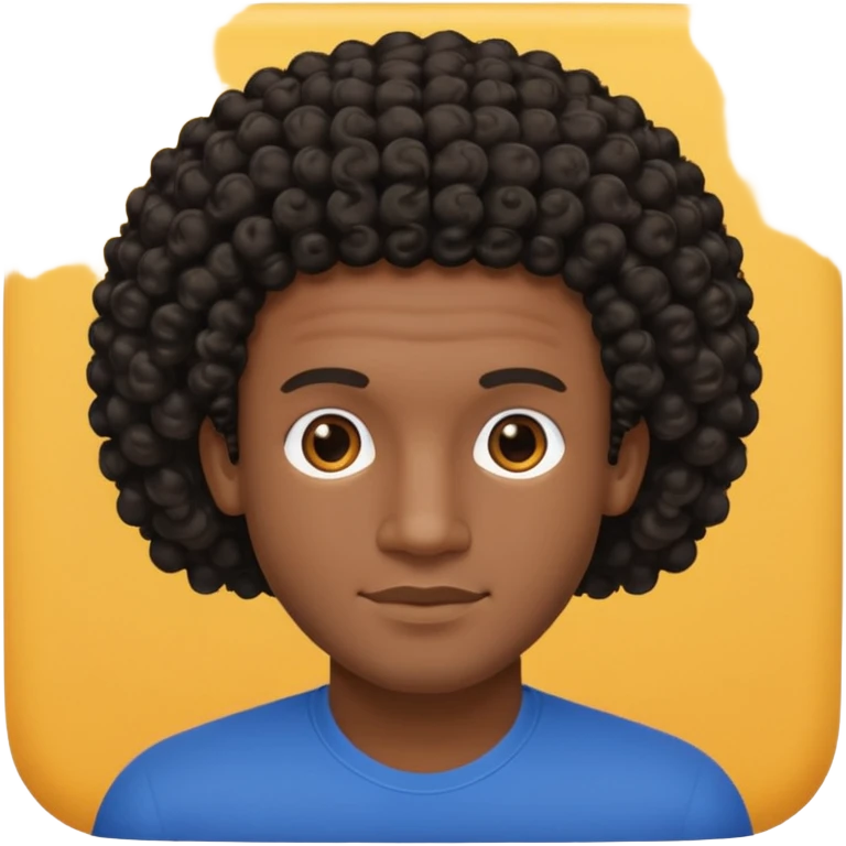 my best friend diego, he's black, square shaped head, curly hair, and nicely build posterior emoji