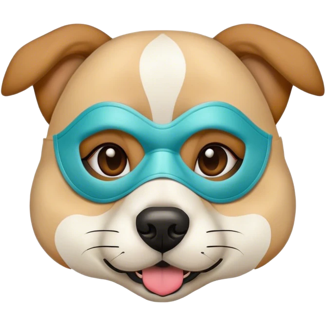 собака с маской на морде emoji