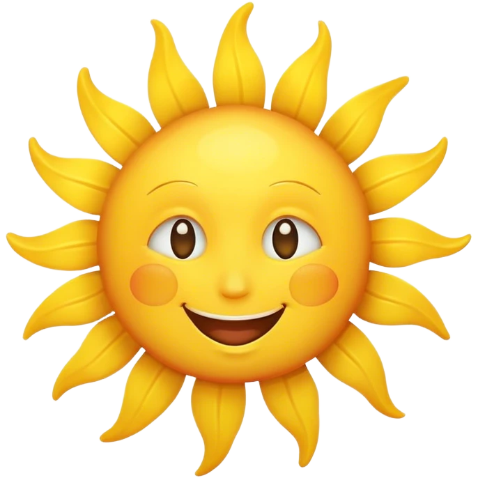 Sun with happy face emoji