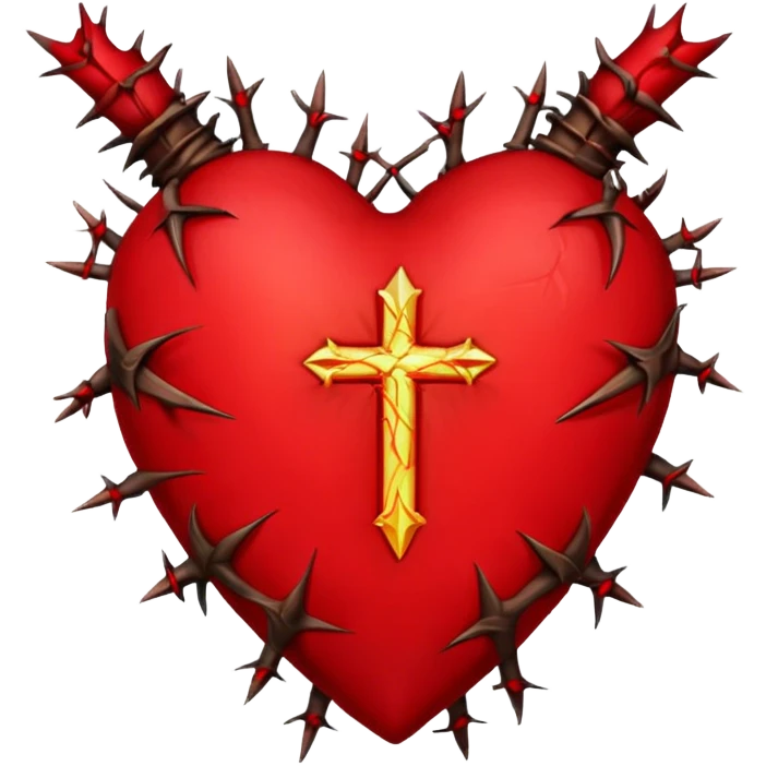 jesus' heart with thorns emoji