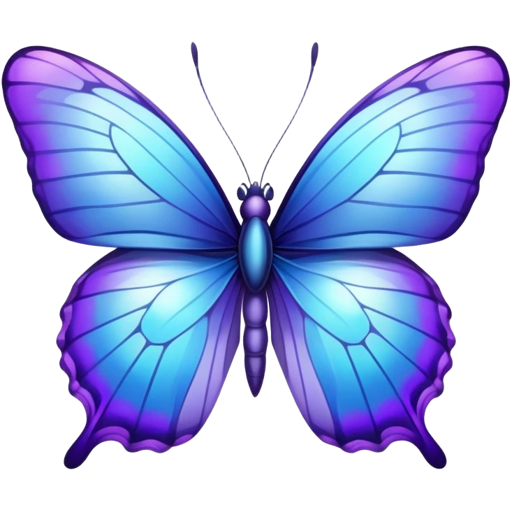 Blue and purple butterfly  emoji