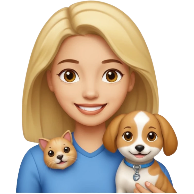 model with pet emoji