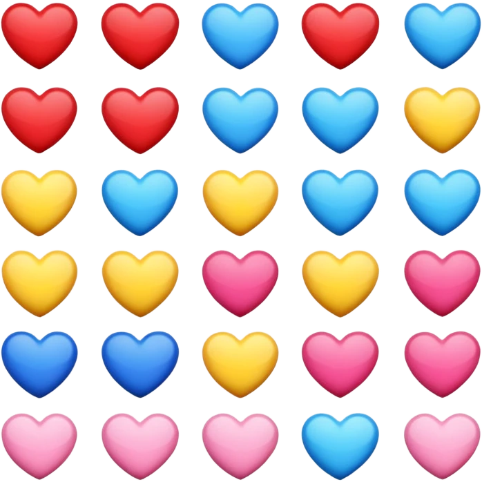 different color hearts emoji