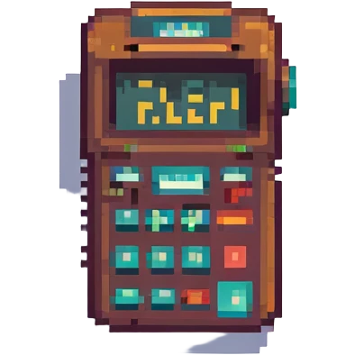 Pixel art emoji, retro pager device, with text reading "3AM aler" emoji