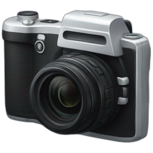 Camera with black rose emoji