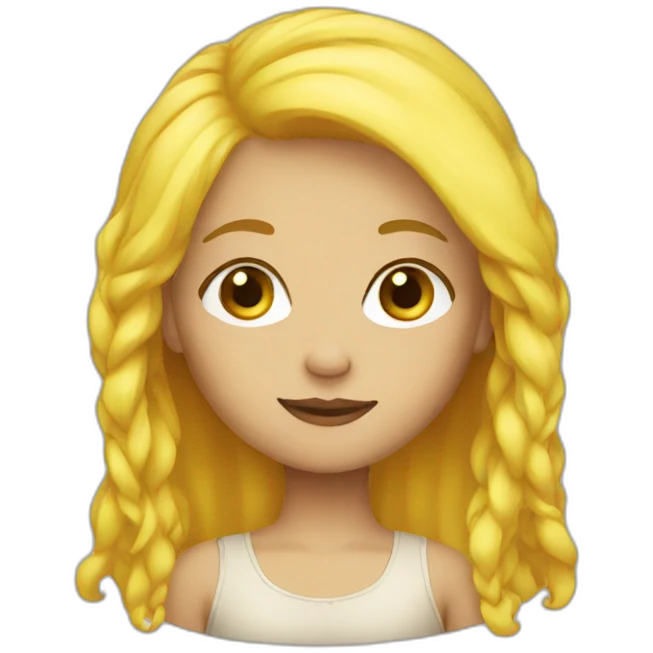 Yellow hair girl emoji