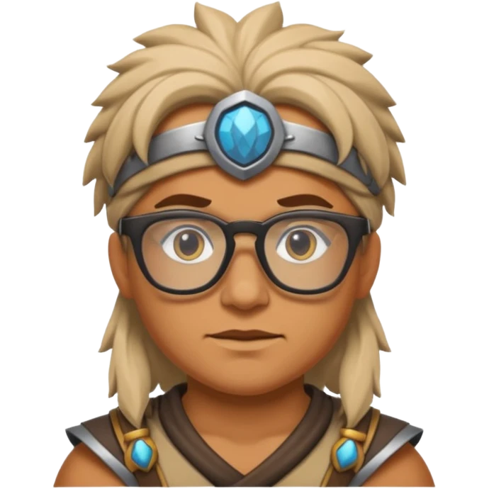 Glasses-Wearing wild Warrior emoji