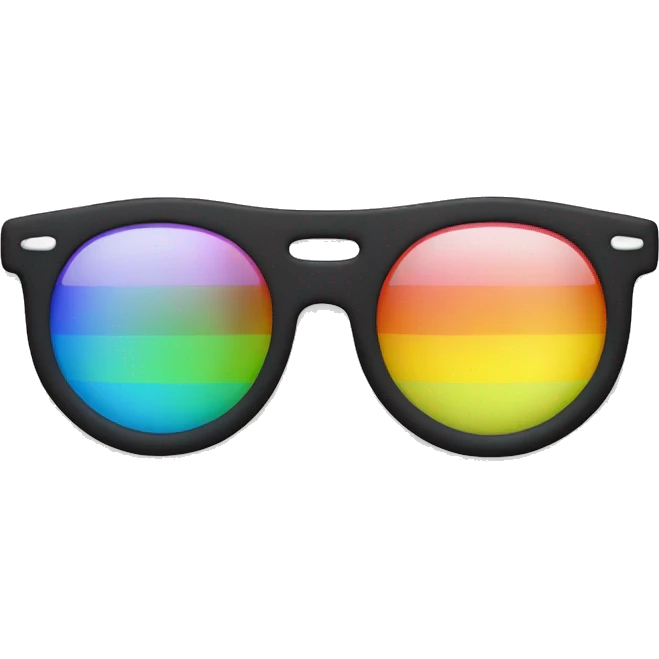 Light up rainbow striped glasses  emoji