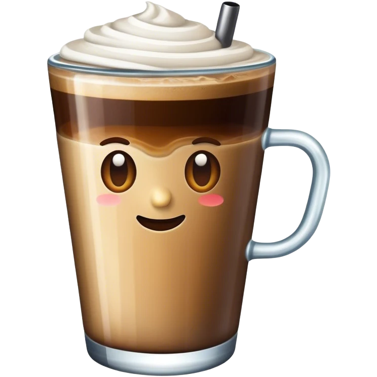 Cold coffee glass emoji