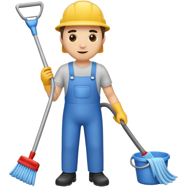 man cleaning emoji