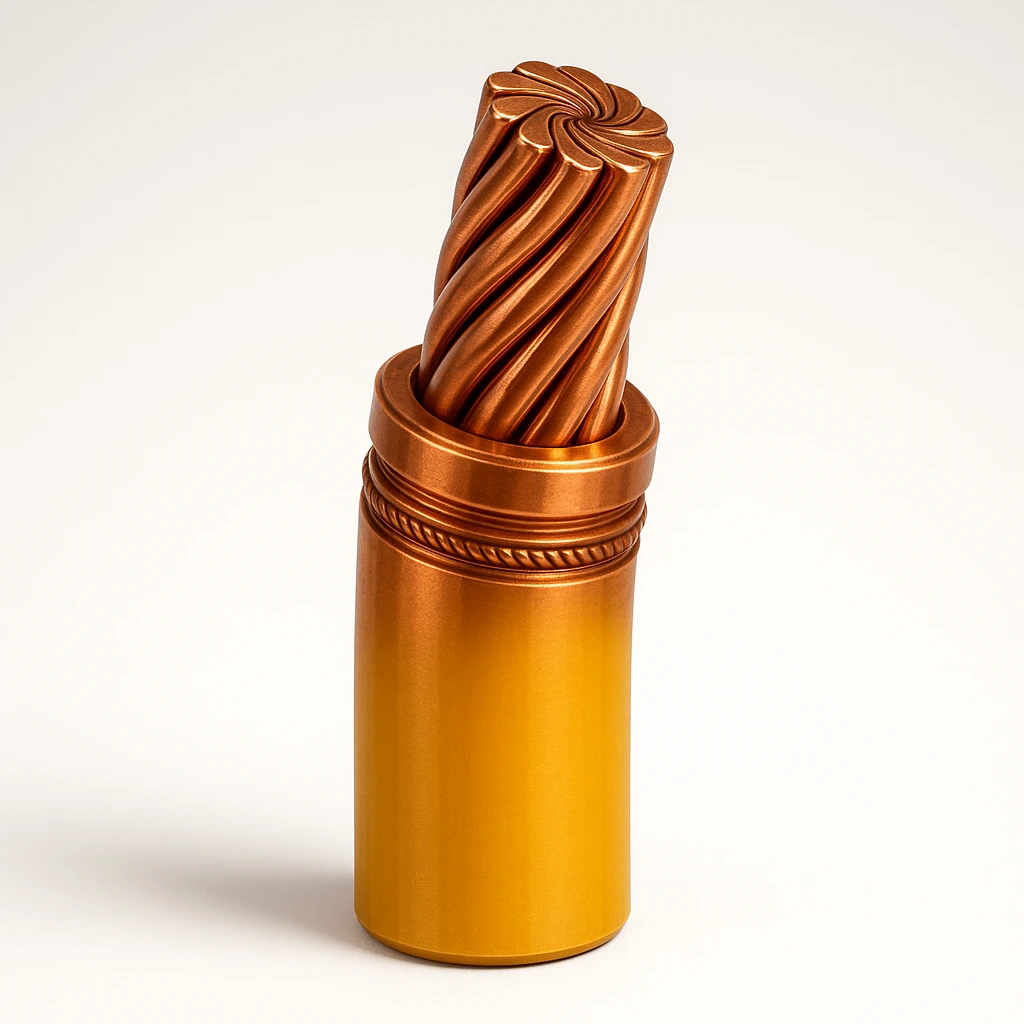 copper cable with yellow insulation, detailed, icon style emoji