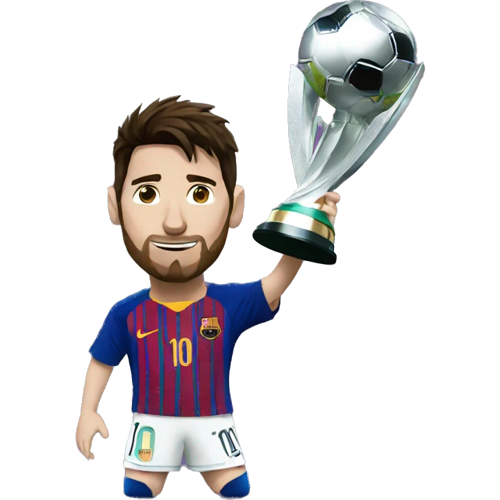 Messi con la copa del mundo  emoji