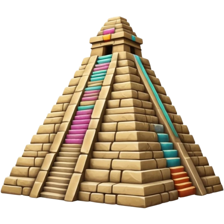 Mayan pyramid with steps emoji