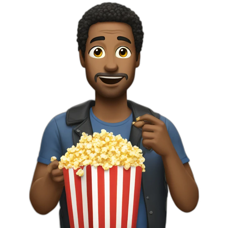 Michael eating popcorn emoji