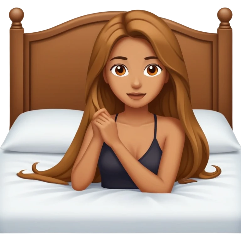 Hot girl on bed emoji