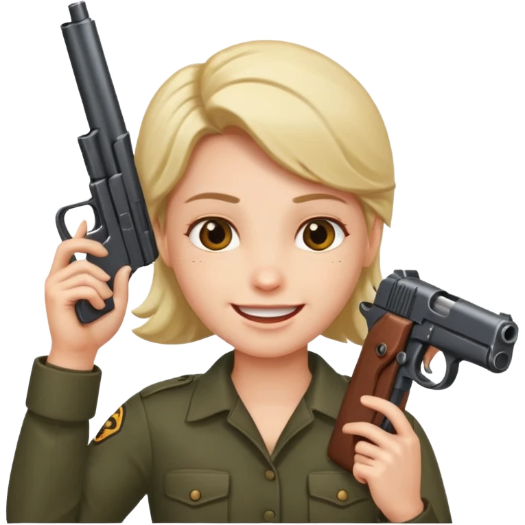 Smilingly holding gun to head emoji