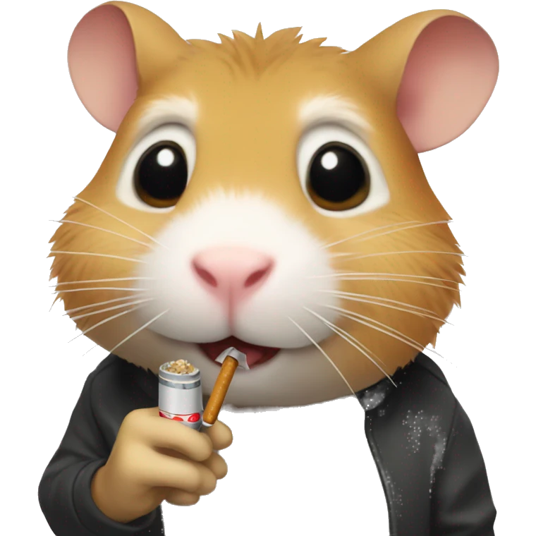 hamster holding cigarette  emoji