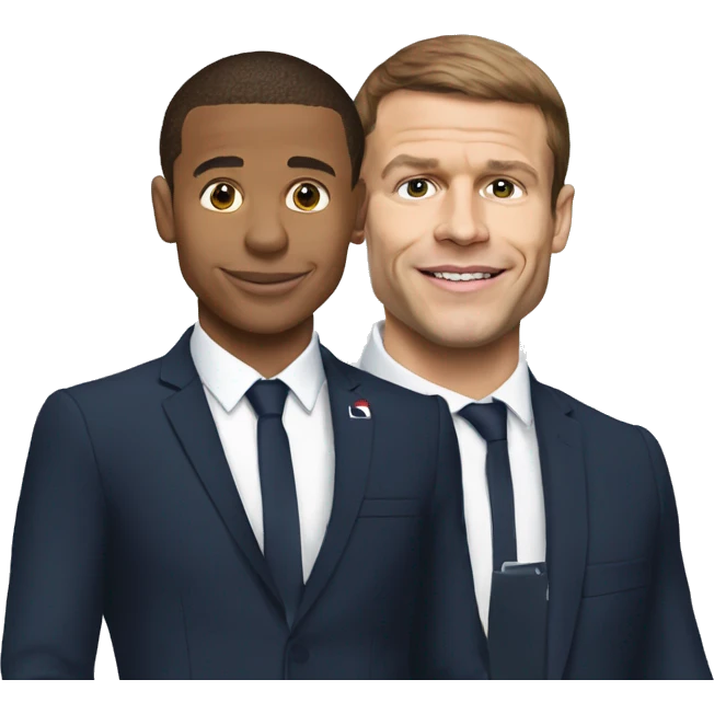 Macron et mbappé emoji