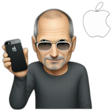 Steve jobs with iPhone  emoji